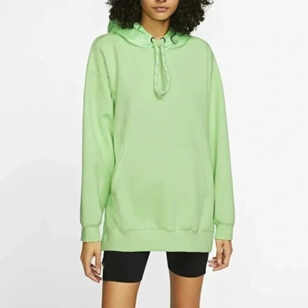 Nike Sportswear City Ready Long Sleeve Sweatshirt Pullover Hoodie Green Medium